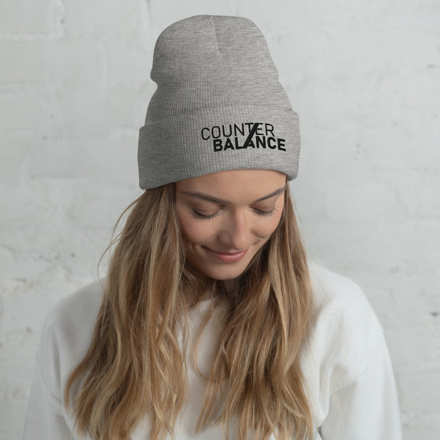 CounterBalance Embroidered Cuffed Beanie